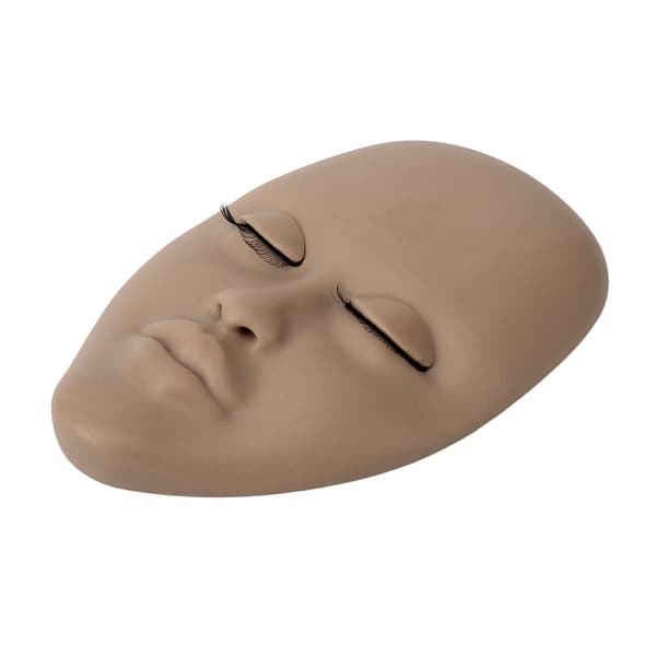 Vipper Mannequin Hode Øyenvippe Forlengelse Praksis Mannequin Sminke Mannequin Hode for Nybegynner Mørk Brun