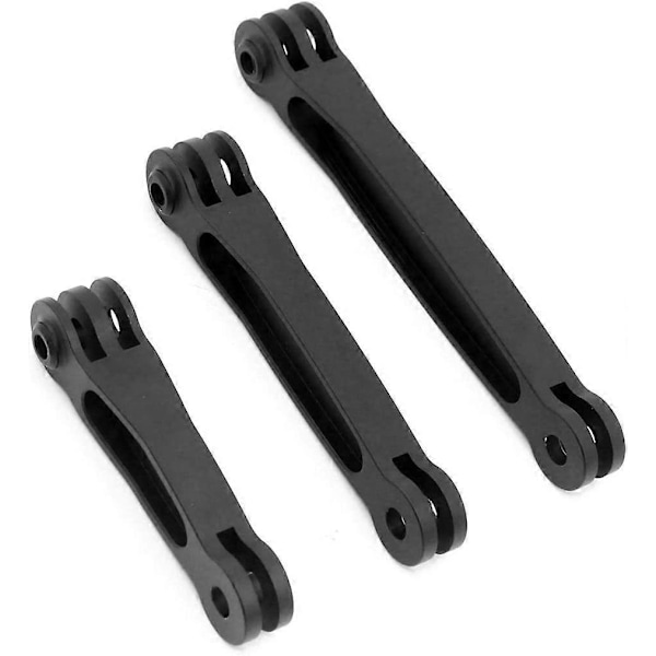 3-i-1 Förlängningsarm med Vridfunktion i Aluminiumlegering - Justerbart Monopodfäste för GoPro Hero 4 5 6 7 8 9 Black Silver Session, AKASO/Campark/YI och Andra Kameror