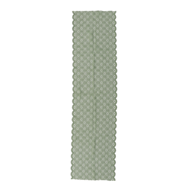 Blonderibbon 10 meter lang 24 cm bred blød sikker lugtfri elastisk bred anvendelse blonder trim til pude forklæde nederdel grøn
