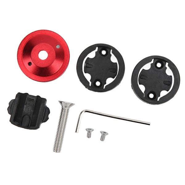 Cykelcomputerholder CNC Anode 28,6 mm forgaffeldiameter 304 rustfrit stål skruer cykelstam headset cover mount rød