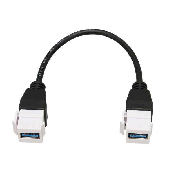 USB3.0 Keystone Jack Inserts -kaapeli USB3.0 naaras - naaras Keystone Insert seinälevyn lähtöpaneelin sovittimen liitinkaapeli