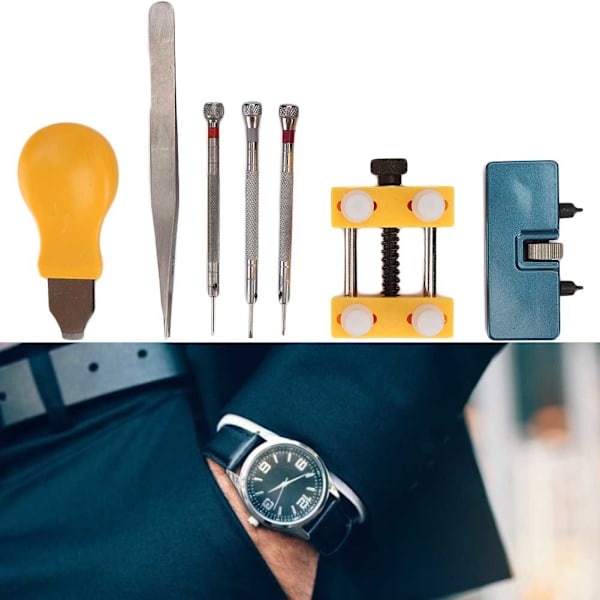 7st/ set Watch Bry Pincet Skruvmejsel Watch Case Opener Watch Repair Kit