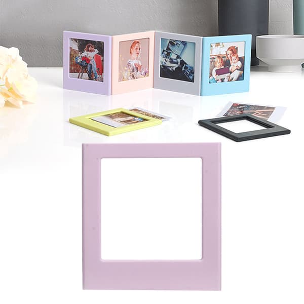Dobbeltsidet Magnetisk Lomme Billedramme til Fujifilm Instax Square - Lilla