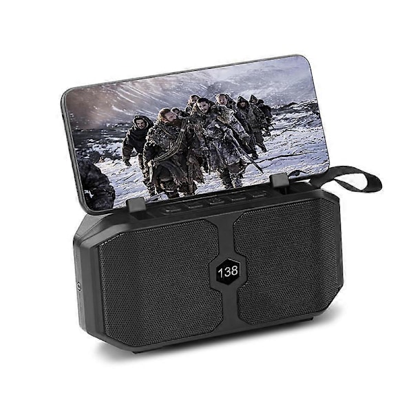 Bluetooth-högtalare, Portabla Trådlösa Högtalare Solcellsladdning, FM-radio Automatisk Stationssökning, Trådlös Stereoparning, Bluetooth 5.0 Högtalare, för H