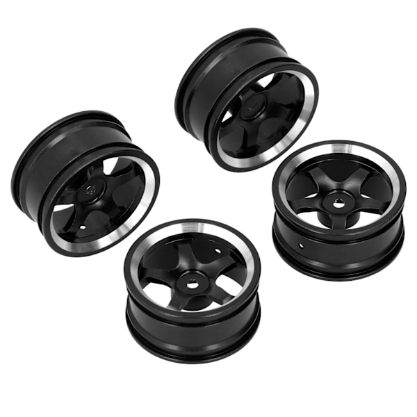 4 st RC Aluminium Alloy Fälgnav för MN86 1/12 RC Crawler Uppgradering TillbehörSvart