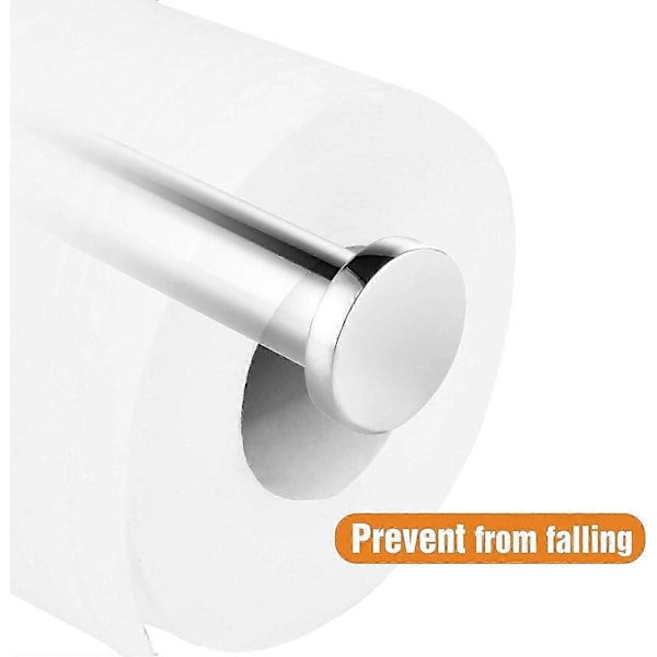 Toiletpapirholder Vægmonteret 304 Rustfrit Stål Sølv Vandtæt Rotationssikker Toiletpapirholder til Badeværelse_SZXM