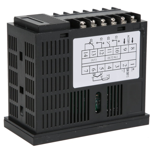 CHB901 Termostat Intelligent Digital Display Temperaturkontroller Relé/SSR-utgang AC180-240V 0-400℃-Sort-1 stk.