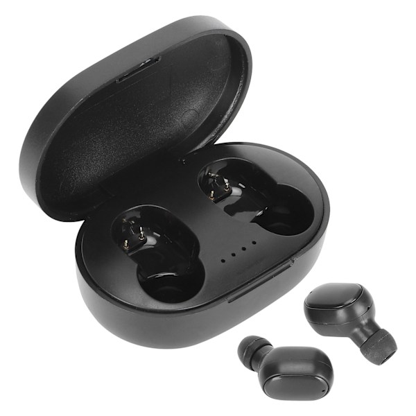 A6S Langtid Standby Trådløs Bluetooth-øretelefon TWS Stereo Sports-øretelefoner med opladningsetui Sort