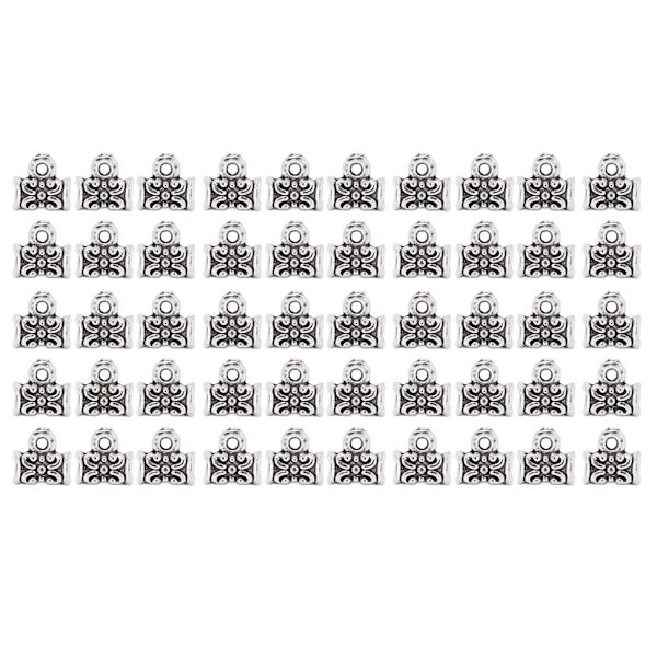 50 stk. skægperler i robust legering til dreadlocks-perler til DIY-smykker, tilbehør til hår og skægdekoration