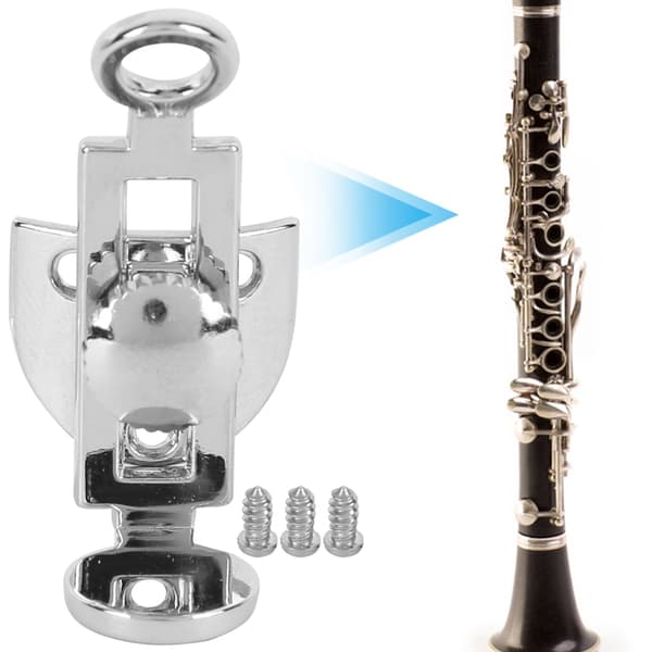 Klarinett Tumstöd Silver Bärbart Justerbart Armstöd Musikinstrument Tillbehör