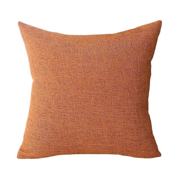 Koristeellinen puuvilla-pellavainen tyynynpäällinen - Yksivärinen, sohva- ja sängyntyynynpäällinen (1 kpl)