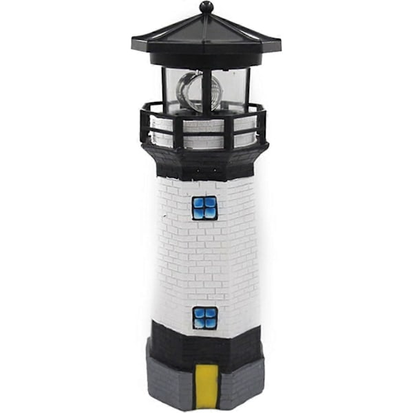 Soldriven Fyr Nautisk Scenisk Cape Hatteras Fyr Staty LED Roterande Fyr