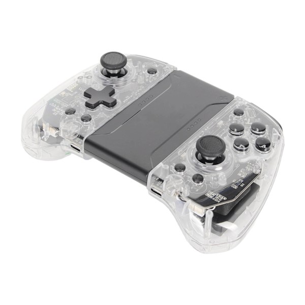 Transparent Trådløs Gamepad for Switch 6 Akser Gyro Dual Vibrasjon Turbo Funksjon RGB Lys Trådløs Gaming Controller KS41