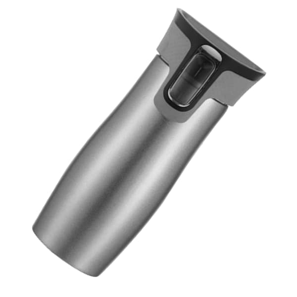 450ML Dubbellager Rostfritt Stål Isolerad Vattenkopp 1 Klick Drick Vakuumisolerad Flaska Silver
