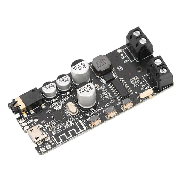 DIY Bluetooth-mottakermodul Stereo 2x5W Bluetooth 5.0 Forsterkerkort med 3,5 mm hodetelefonplugg