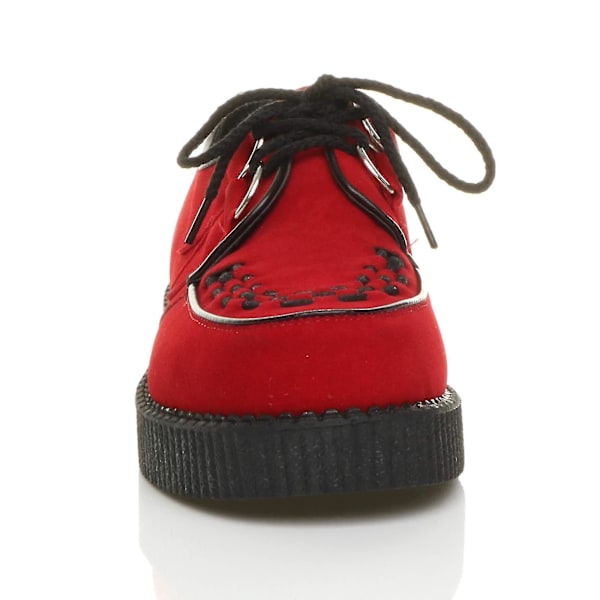 Platform Lace Up Kvinners Goth Punk Creepers Sko Støvler40
