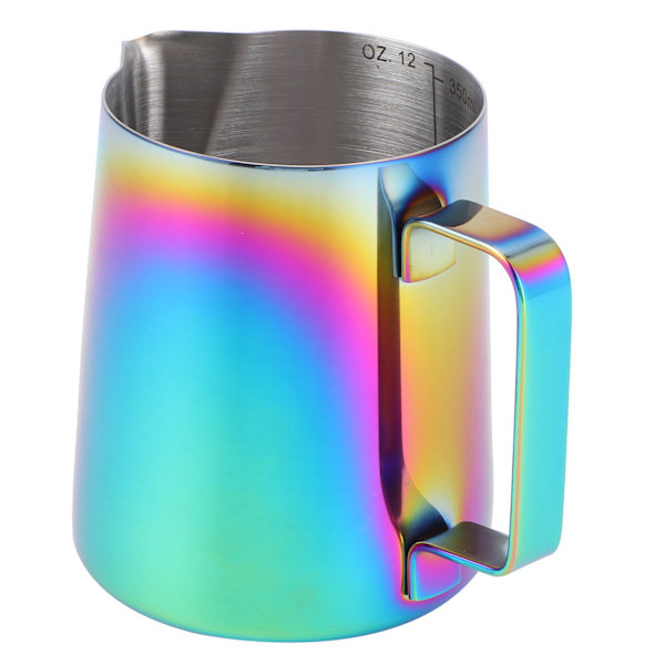350 ml Kaffe Latte Art Mugg Färgglad Mjölkskummare Mugg med Skala