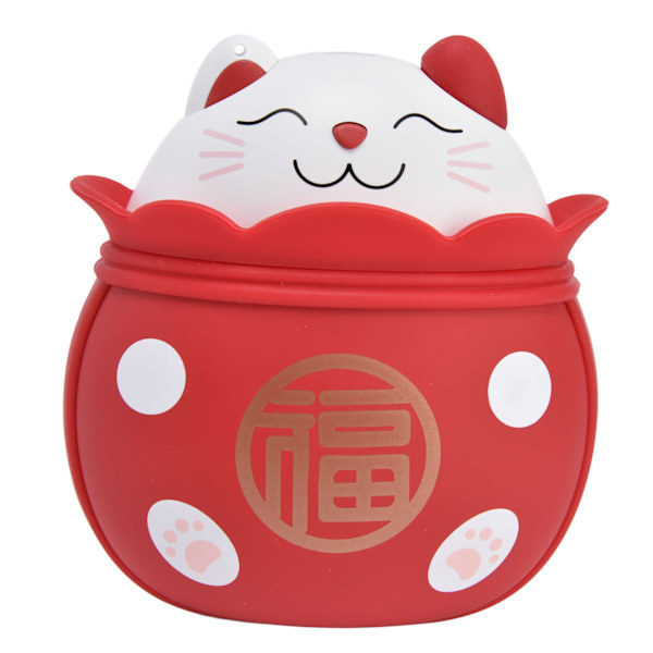 Elektrisk håndvarmer USB genopladelig dobbeltsidet bærbar Lucky Cat Mini handy varmer til vinterrød