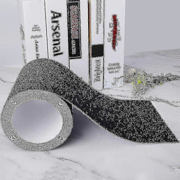 Selvklebende Antiskli Tape For Trapper, Friksjon, Slitesterk For Sikkerhet, Stige, Innendørs, Utendørs, Høy Friksjon, 15cm X 5m, Svart