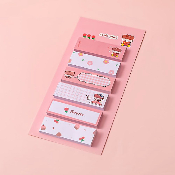 Mångfärgad tecknad Mini Memo Pad Klibblappar för kontors- och skolmaterial