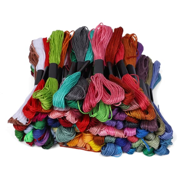 100 farver broderitråd polyester-bomuld krydssting garn DIY syværktøj