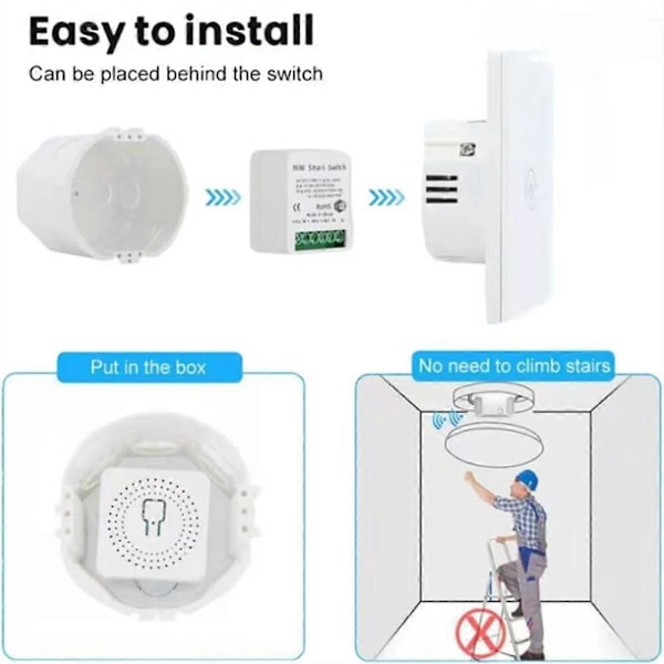 Wifi DIY Lyskontakt Modul 2-vejs Kontrol Arbejde for Tuya Smart Life