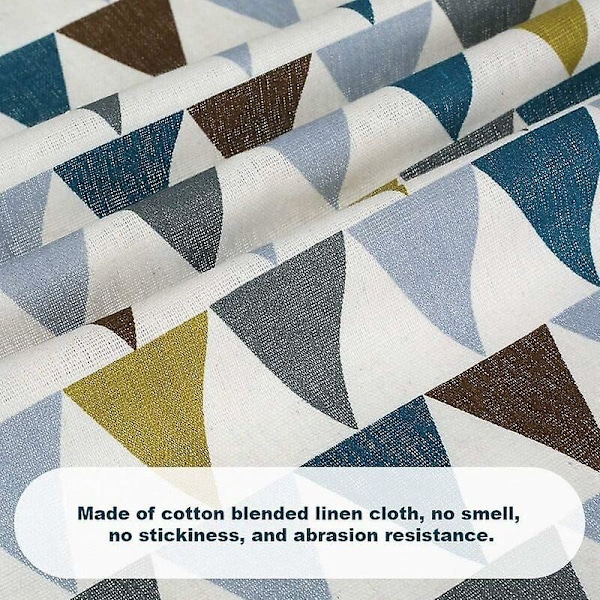 Rund dug 150 cm bomuld og linned stof enkel twill dug nordisk stil pletafvisende rynkebestandig dekoration til køkken spisebord