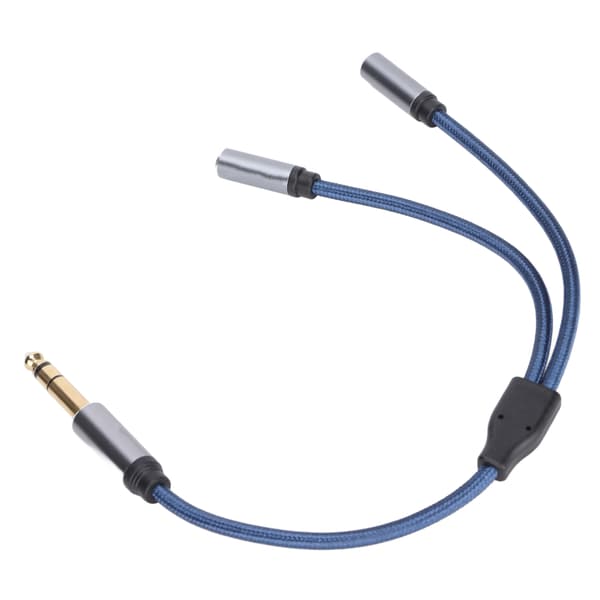 Audiokabel 6,35 mm Han til Dobbelt 3,5 mm Hun Fidelity Professionel Lydadapterledning
