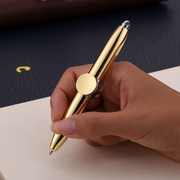 Multifunktionelt Metal Finger Spinning Legetøj Scope Pen Lys Kuglepen Form Stress Relief Legetøjsgave