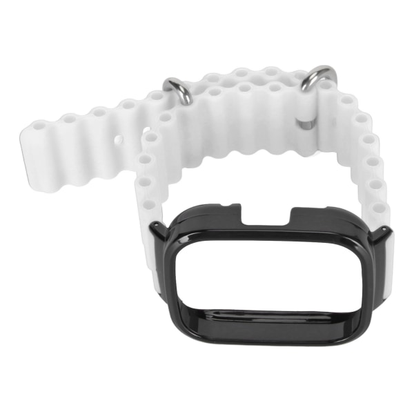 2 i 1 watch för Redmi Watch 3 Silikon Justerbar Smart Watch Armband med case Vit
