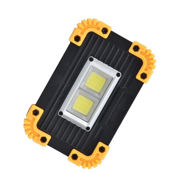 Mini LED Flomlys COB Nødlys USB-lading Dobbel Firkantet Campinglys Telt Arbeidslys for Utendørs