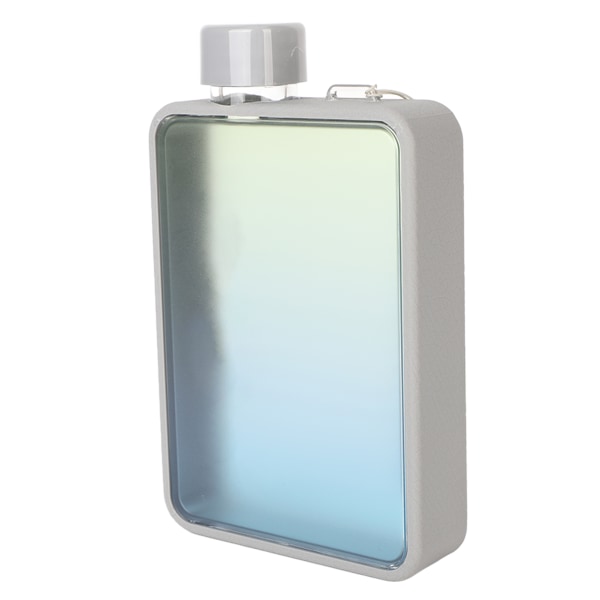 300 ml platt vattenflaska A5 smal vattenflaska för utomhussporter camping gym fitness gradient grå