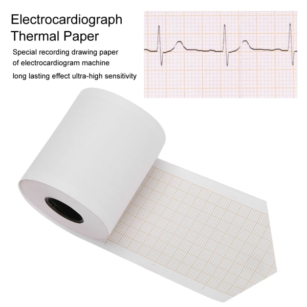 10 kpl thermal elektrokardiografikonetulostuspiirustuspaperi 50mm x 30m