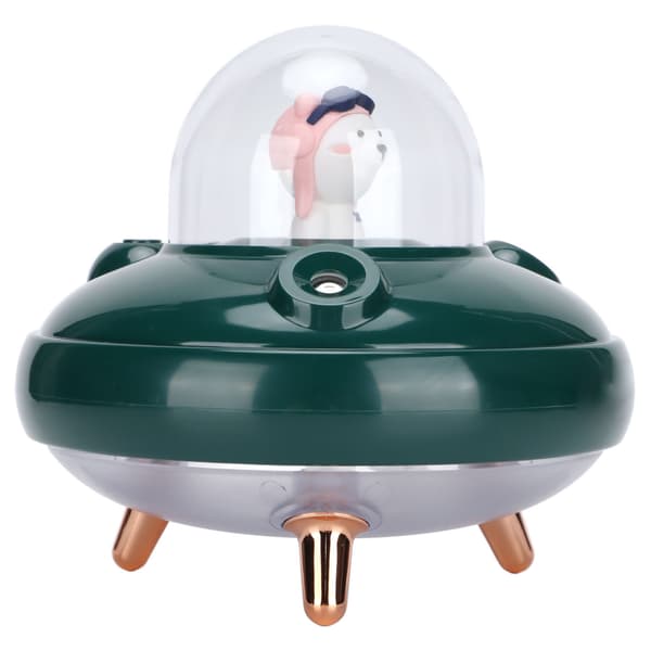 UFO Söt Mini Luftfuktare 500ml Dubbla Munstycken Liten Sval Dimma Luftfuktare för Kontor Resor Sovrum Babyrum BilGrön