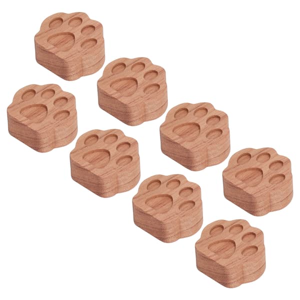 8 stk. Eterisk Olje Bildiffuser Kattepoteform Enkel Kompakt Palisandermateriale Naturlig Stil Aromadiffuser