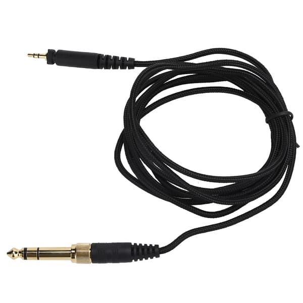 2m Hovedtelefon Audio Kabel Headset Ledning Erstatningsdel til Philips SHP9000 Sort