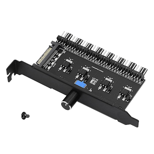PC 8 Kanalers Fläkthubb Kylfläkt Hastighetskontroller kompatibel med CPU-chassi HDD VGA PWM-fläkt PCI-fäste Ström B-B5