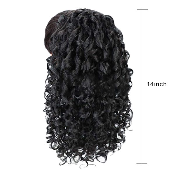 Curly Hestehale Extension Hestehale med snøring for svarte kvinner Syntetisk Curly Hestehale med snøring for kvinner