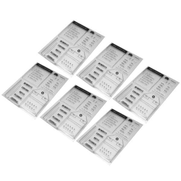 6 STK klare stempel dekorative stempler for kortlaging DIY Scrapbooking Album Paper Crafts T1993