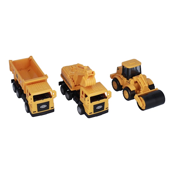 Inertial Construction Vehicle Toys Set with Excavator Road Roller Car for Baby Boys and Girls