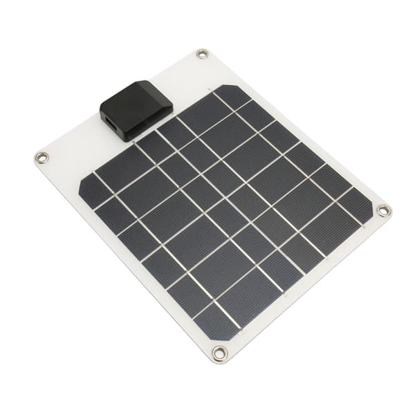 Mini Solar USB-panel 6W 5V IP67 Vattentät Monokristallin Säkerhetsskydd Kompakt Solcellsmodul för Backpacking Vandring Vit