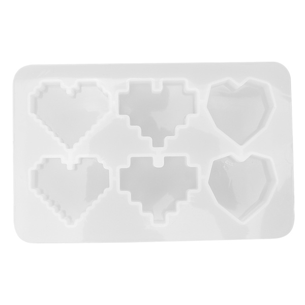 DIY Hjerteformet Form Genanvendelig 3D Silikoneform til Aromaterapi Tabletter Balsam Sæbe