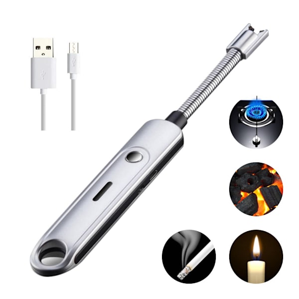 Uppladdningsbar vindtät USB-tändare bågtändare flamlös tändare utan gas och bensin för kök