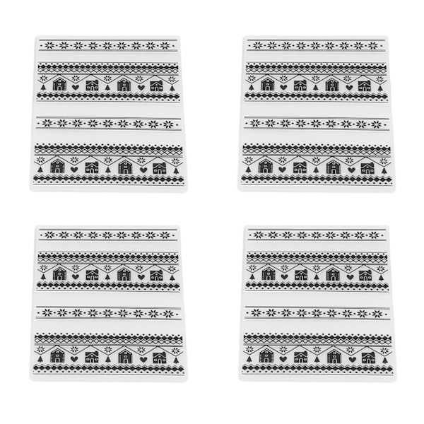 4 st präglingsmallar Praktiska söta mönster Reliefdesign DIY hantverksmallar formar för att göra kort Inbjudningar