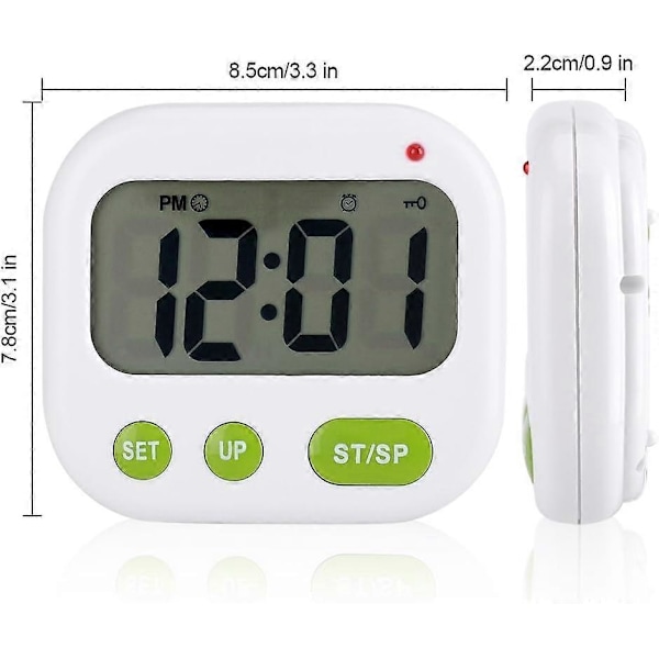 2025 Ny Väckarklocka Digital LCD Vibrationsklocka Batteridriven Modern Portabel Timerklocka