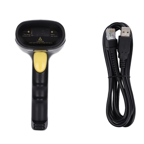 Streckkodsläsare USB Wired Laser 1D 640x480 CMOS Sensor Manuell Stöttålig Handhållen Streckkodsläsare för Supermarket