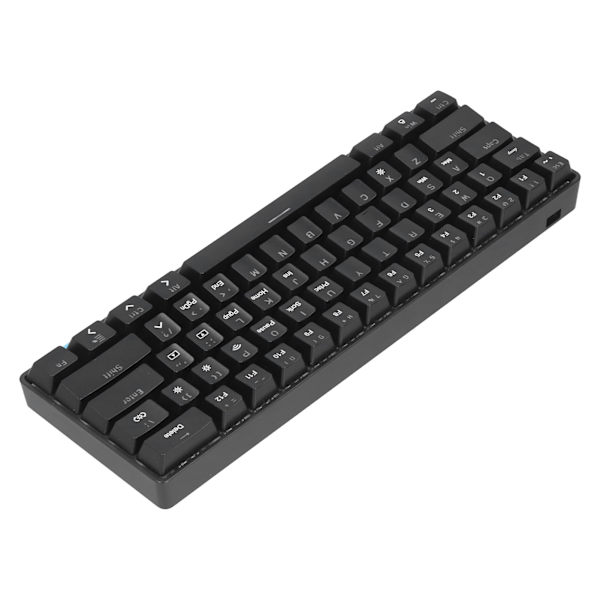 Trådløst tastatur 12 lyseffekter PBT 61 taster Stabil overføring Datakomponent Svart Ergonomisk