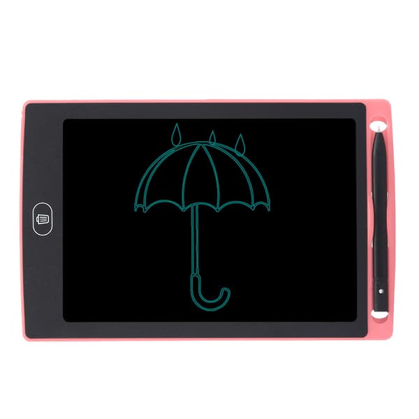 8,5 tums LCD-skrivplatta Barn Smart Graffiti Ritbräda Monokrom Handskrift Ljusrosa