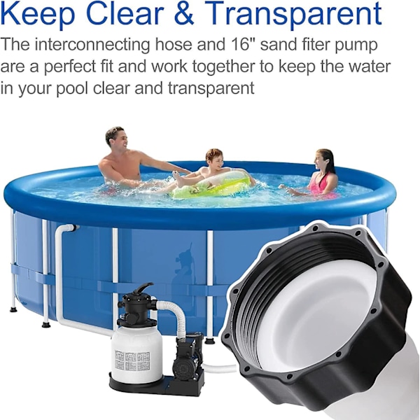 Udskiftningsflexibel Slange til Poolfilter, Poolpumpe Slange, Sugeslange