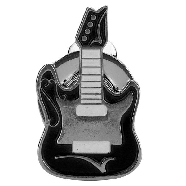 Metallisk magnetisk golfkeps hatt visir klämma bollmarkör tillbehör (svart gitarr)